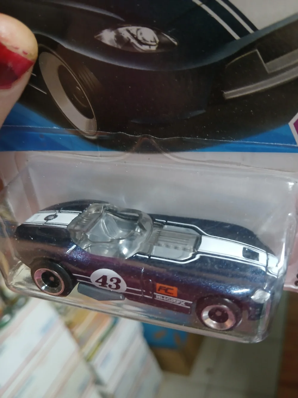 Hot Wheels metallic navy